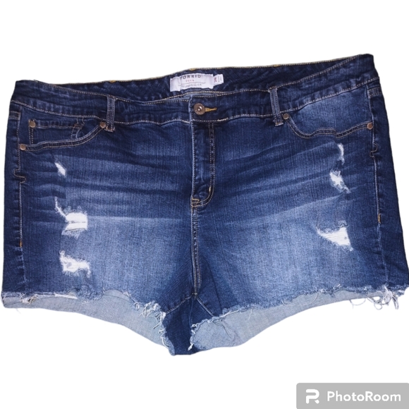 torrid Pants - Torrid Distressed Denim Shorts